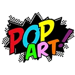 Pop Art Logo Colored + Outline