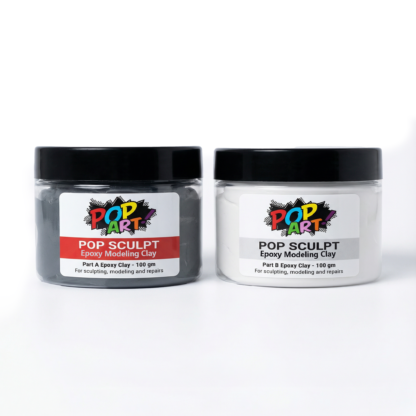 PopSculpt epoxy sculpting clay 2 part A and B jars 200 g by POP ART
