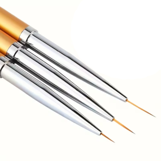 Fine Detail Paint Brushes Set | 3pc Professional Gold Liner Brushes