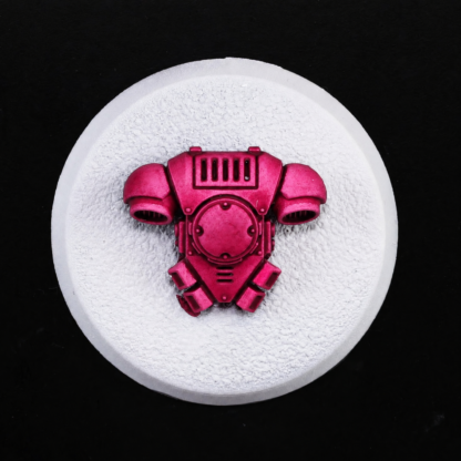 POP ART Carmine Pink Flow Shade contrast paint result on a detailed miniature