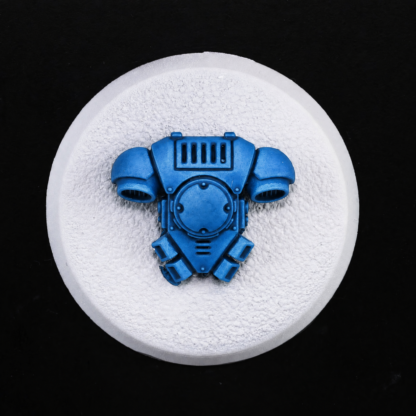 POP ART Cerulean Blue Flow Shade contrast paint result on a detailed miniature