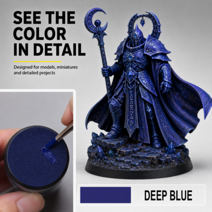 Deep Blue acrylic model paint used on miniature armor